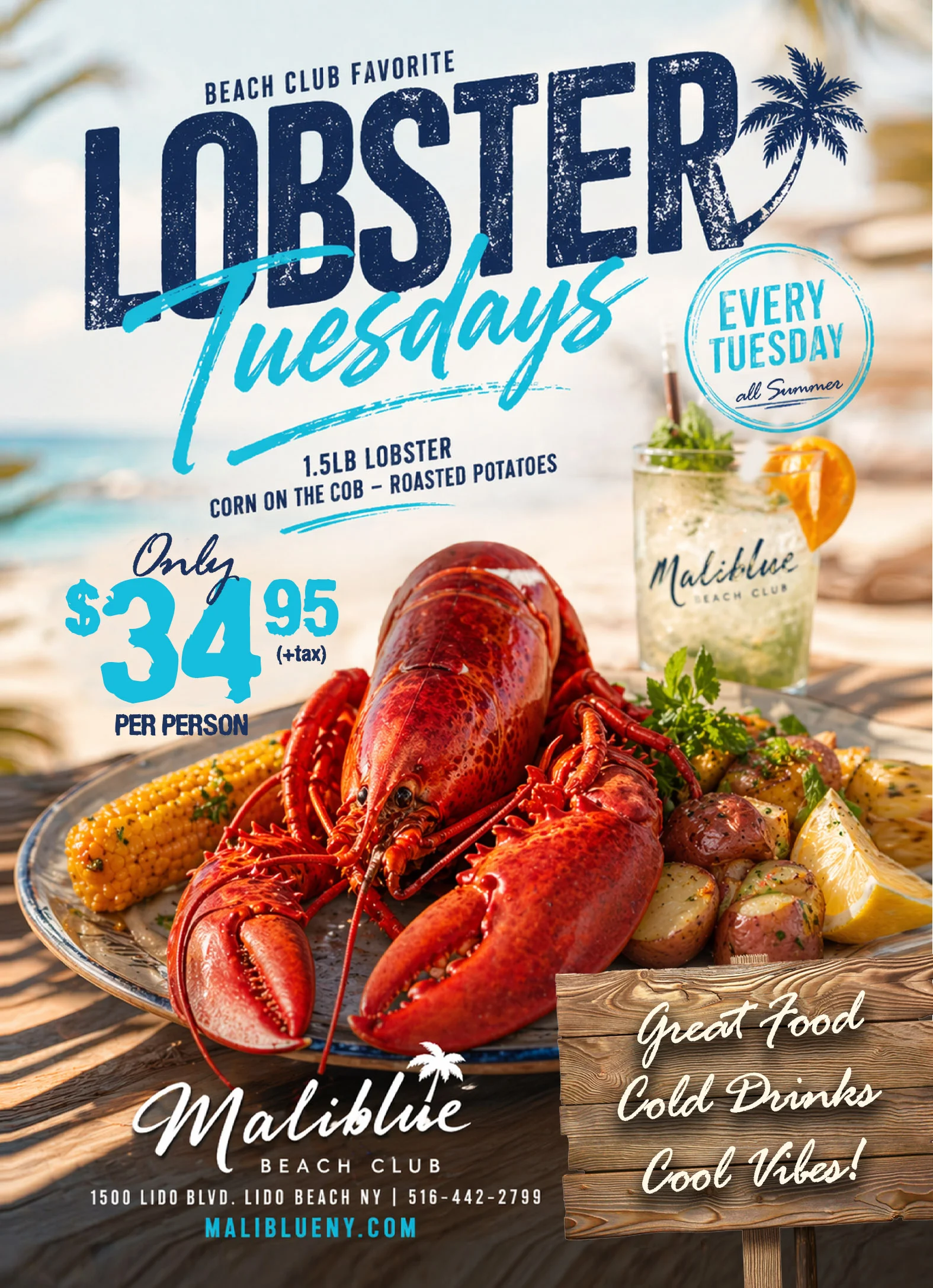 Lobster Night Tuesdays at Maliblue